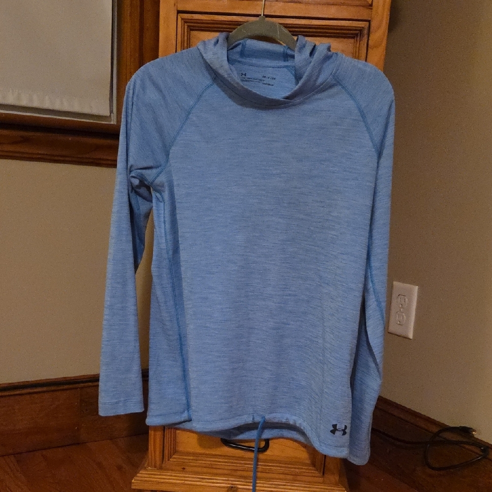 Under Armour Light Blue HeatGear Athletic Hooded Top